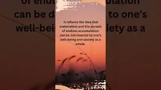 Greedy is misery for your life