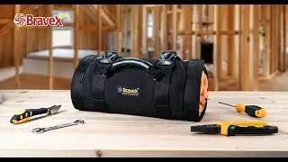 TRB-2108-BX Bravex Tool Bag Ballistic Nylon 1200D Tool Roll 12 Pockets Wrench Roll Up Tool Pouch