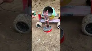 Concrete Pouring With Mini Tractor &ndash; So Satisfying! | #shorts #youtubeshorts
