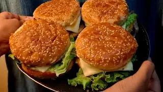 Lentil Patties | High Protein Food | Vegan Recipes | Evening Snacks  burger 🍔 Masoor Dal Ki Tikki 