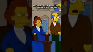 Lisa Simpson Calls Donald Trump presidency, increased debt #thesimpsons #viral