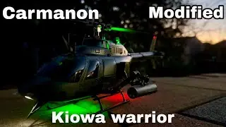 Carmanon Rc OH -58 helicopter night training, modified version 