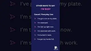 Other ways to say I'M BUSY #english #shorts #cultiwords #ielts #ieltsspeaking