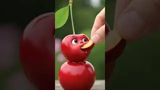 Realistic Cherry Baby Animation 🍒👶 | Cute 3D Feeding Reaction | Ultra-Real CGI Short 2025 #cgishort