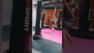 Mau rākau: practicing my horizontal strikes on the heavy bag
