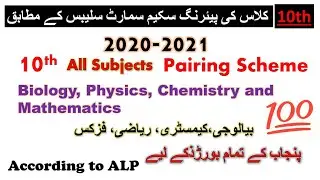 10th Class Pairing Scheme of All Subjects 2021|Punjab Board Pairing Scheme Of Elective Subjects 2021