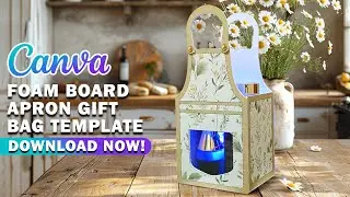How to Make Foam Board Apron Gift Bag,  Apron Box Design Template | Canva Editable Template