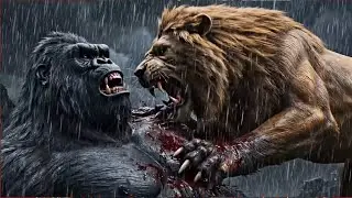 Kingkong vs Titan lion Brutal Jungle Survival: Kingkong Dark Monster Movie