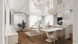 Projekt wnętrz mieszkania w Łomży w stylu modern classic dzienna