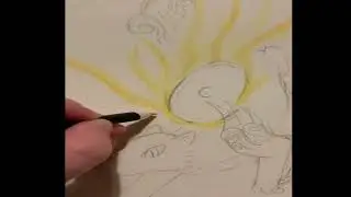 Okami Amaterasu- pencil crayon drawing (sped up drawing) using Castlearts