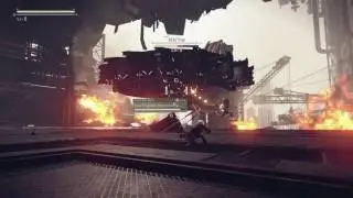 NieR Automata - Lu Lingqi vs Buzzsaw Hard Mode Boss Fight