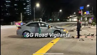 11jan2026 bukit panjang road motorcyclist fail to conform to red light signal hit car turning right