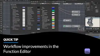 Workflow improvements in the VUE Function Editor