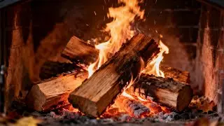 4K Fireplace ASMR Real Fire Crackling Sounds for Sleep Relax Stress Relief Cozy Night