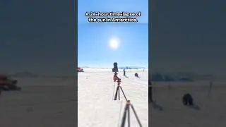 A 24 hour time lapse of the sun in Antarctica 🌞❄️#viral #antarctica #timelapse #thesun #fyp