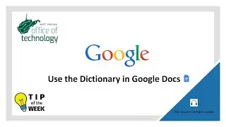 Use the Dictionary in Google Docs