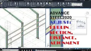 ADVANCE STEEL 2020/13/ADJUST PURLINS SECTIONS, ALIGNMENT, DISTANCES