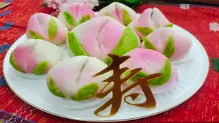 🍑 Longevity Peach Bao | Bakpao Peach Ulang Tahun &ndash; Fecaris Kitchen