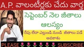 Ap Volunteer September salary update news