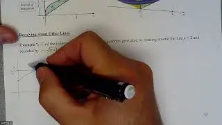 Calc 1 - Disk Method to Find Volume Rotated Around Horizontal Line– Example 3