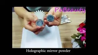 Holographic Mirror Nail Glitter Chrome Gradient Rainbow Color Holo Nail Powder Pigment