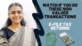 MUST WATCH!! Income Tax Returns and High Value Transactions | Lalitha Jayabalan | MoneyVedam
