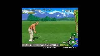 Idiot hits golf ball at tree
