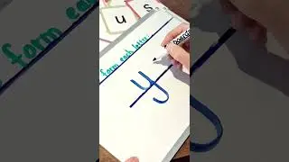 Teach your child: How to write the letter y - Simple handwriting practice for kids.