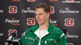Bengals quarterback Joe Burrow gives post-game press conference after Week 9 win over Bills