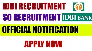 IDBI Recruitment | So Recruitment | jobs 2021 notification | Latest Job Notification