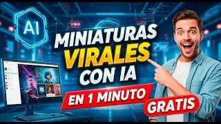 Miniaturas VIRALES con IA en 1 MINUTO (GRATIS) 🔥 La mejor herramienta para YOUTUBE 2025