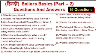 Boiler Important Questions & Answers (Part -2) [Hindi] | Boilers Basics