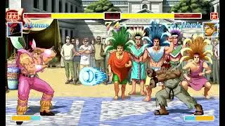 Ultra Street Fighter II(Switch)-Akuma vs T.Hawk III