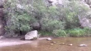Jemez Waterfalls with flute music.