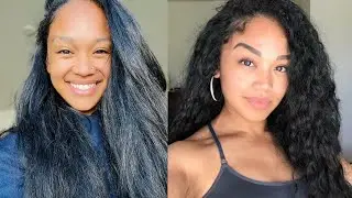 Straight To Curly Hair Wash Day Routine | No Heat Damage