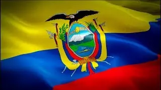 &lrm;Ecuadorian&lrm; flag video waving in wind. Realistic Quito Flag background. Ecuador flag Full HD