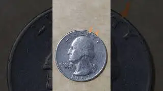 Moneda de EEUU quarter de dollar del a&ntilde;o de 1967.