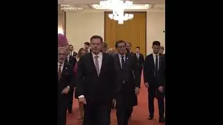 Portuguese PM arriving for meeting with Chinese president Xi Jinping in Beijing