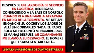 Rompí el protocolo naval para salvar a una familia en la tormenta — no sabía quién era el padre