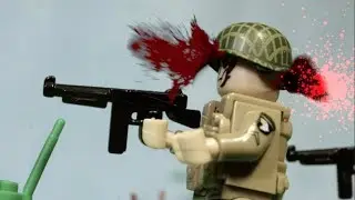 Lego ww2 battle at Brecourt Manor, Normandy, D-Day.  Lego Band of brothers film