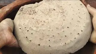Super dusty softy 😋 yellow mud dry water crumbling dipping satisfying ASMR sounds 