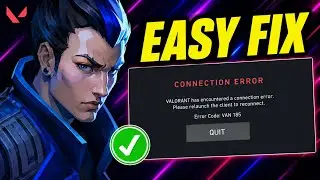 Fix Valorant Error Code VAN 185(Full Guide 2026) | Connection Error 
