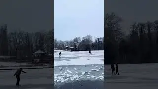 This entire lake is frozen&hellip; and the view is unreal ❄️👀#viral