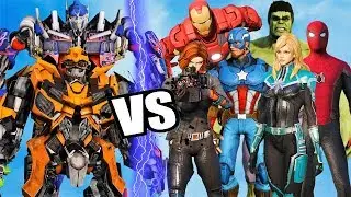 The Avengers Vs Transformers - Epic battle
