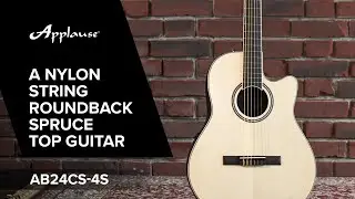 Features (ENG): Applause AB24CS-4S Mid Cutaway Nylon Natural Satin