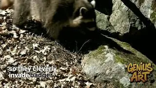 Raccoons like to live in burrows, but cannot dig them themselves🥰#history #animals #facts #amazing 