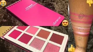 Crayon Case ‘Pink’ Notepad Mini Eyeshadow Palette  - LIVE SWATCHES | WOC