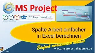 Spalte Arbeit einfacher in Excel berechnen #MSProject #tips 16901#howto #tutorial #project #ganster
