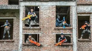 LTT Game Nerf War : Winter Warriors SEAL X Nerf Guns Fight Criminal Group Rocket Rescuer