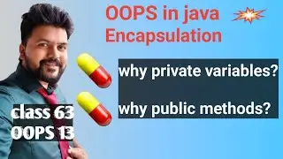 Java Object Oriented Programming System- class 13- Encapsulation in Java explained  in detail